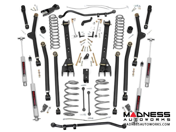 Jeep Wrangler TJ Unlimited Long Arm Suspension Lift Kit - 4" Lift